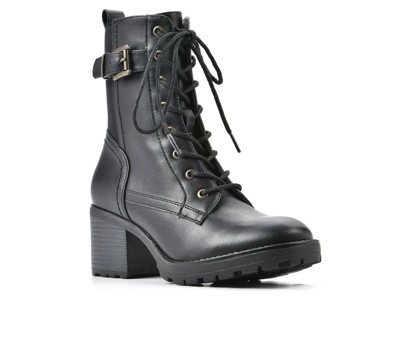 Wholesale ⌛ Women's White Mountain Bradley Lace Up Heeled Booties Black ⌛ 3 Wholesale ⌛ Women's White Mountain Bradley Lace Up Heeled Booties Black ⌛ - Image 3