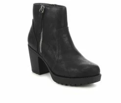 Outlet 🛒 Women's Sugar Shellbee Booties Black 👏 -Journee shop 2 41