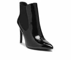 Top 10 🎁 Women's Rag & Co Molina Stiletto Chelsea Booties Black 🎁 -Journee shop 2 416