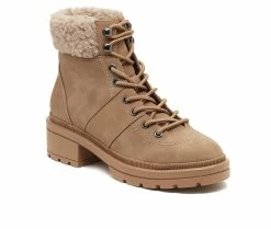 Flash Sale 💯 Women's Rocket 🐕 Dog Icy Heeled Lace Up 🥾 Boots Taupe 😉 -Journee shop 2 443
