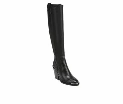 Best Pirce 🛒 Women's Franco Sarto Glenice 2 Wide Calf Knee High Heeled Western 🥾 Boots Black 🎉 -Journee shop 2 485