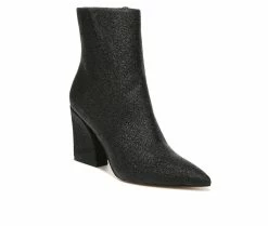 Cheapest 🛒 Women's Franco Sarto Vesi Heeled Booties Black Fabric 🌟 -Journee shop 2 518