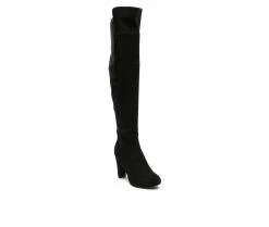 Best deal 🎉 Women's London Rag Fauna Block Heel Knee High 🥾 Boots Black 👏 -Journee shop 2 557