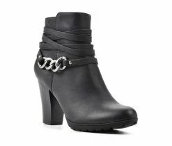 Best reviews of 🥰 Women's White Mountain Samuel Heeled Booties Black Suede 🧨 -Journee shop 2 559