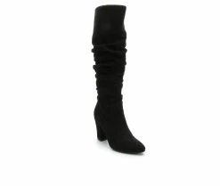Outlet 👍 Women's Y-Not Compassion Ruched Knee High 🥾 Boots Black ⭐ -Journee shop 2 6