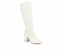 Best Sale 🎉 Women's Journee Collection Tavia Extra Wide Calf Knee High 🥾 Boots White ⌛ -Journee shop 2 617