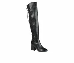 Best Sale 🔥 Women's Journee Collection Valorie Wide Calf Over-The-Knee 🥾 Boots Croco ✔️ -Journee shop 2 633