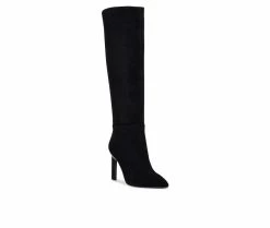 Discount 🤩 Women's Nine West Eardy Knee High 🥾 Boots Black Suede ❤️ -Journee shop 2 644