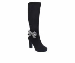 Best deal ✔️ Women's Impo Ovidia Bling Knee High Heeled 🥾 Boots Black/Smoke ⌛ -Journee shop 2 65