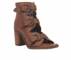 Brand new 🤩 Women's Dingo Boot Ziggy Western 🩴 Sandal Booties Tan ❤️ -Journee shop 2 655