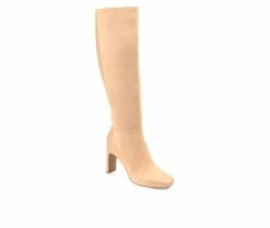 Deals 👍 Women's Journee Collection Elisabeth Wide Calf Knee High 🥾 Boots Nude 🧨 -Journee shop 2 658