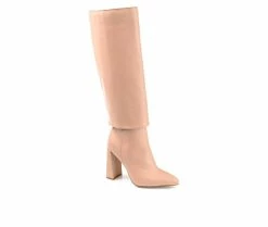 New ⌛ Women's Journee Collection Aurorra Knee High 🥾 Boots Nude 🌟 -Journee shop 2 664