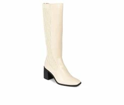 Best Pirce 🌟 Women's Journee Collection Winny Extra Wide Calf Knee High 🥾 Boots Bone 🎉 -Journee shop 2 666