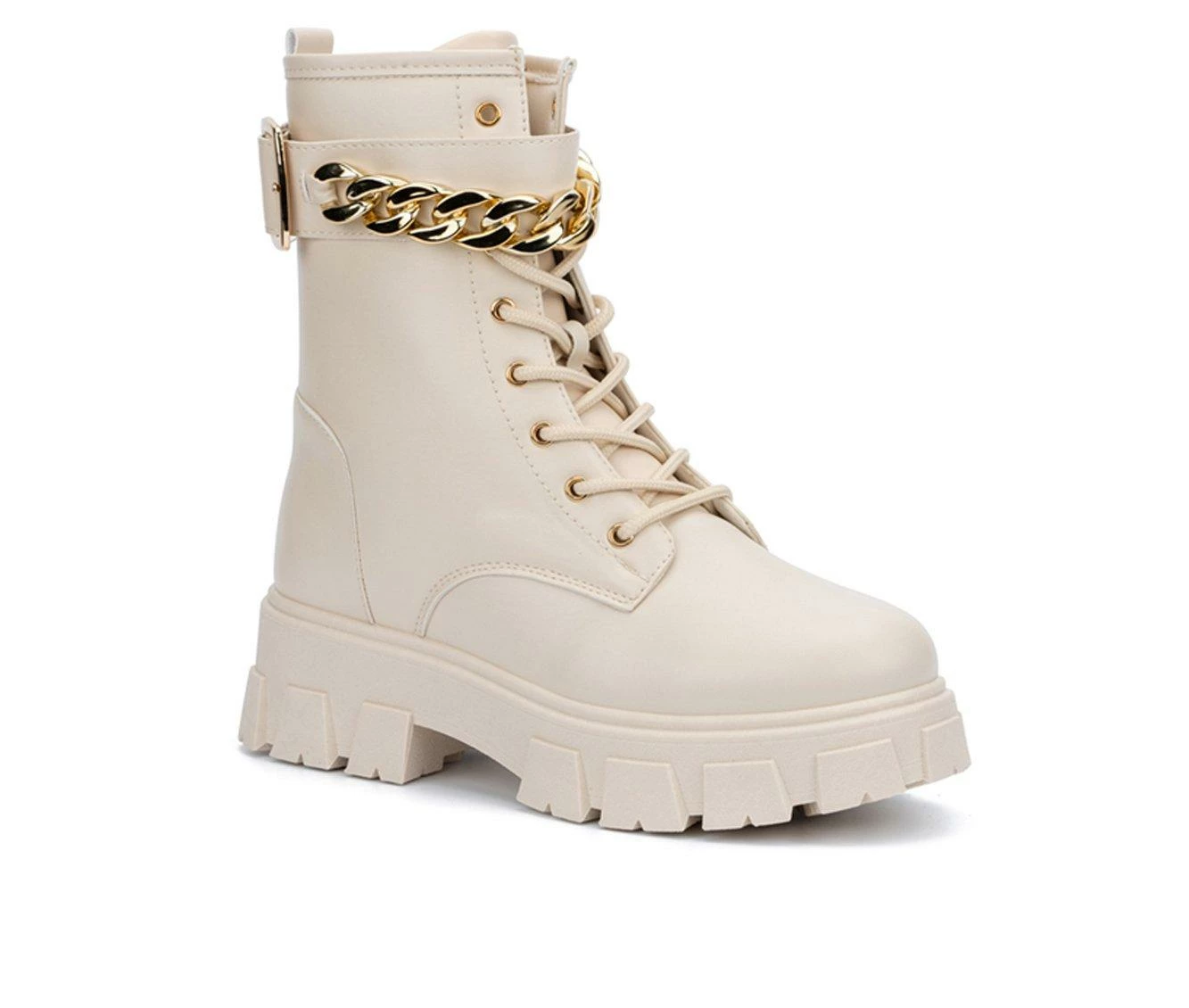Promo π Women's Olivia Miller Ava Combat Platform Lace-Up π₯Ύ Boots Beige π 3 Promo π Women's Olivia Miller Ava Combat Platform Lace-Up π₯Ύ Boots Beige π - Image 3