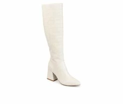 Best Sale 👏 Women's Journee Collection Landree Knee High 🥾 Boots Bone 😍 -Journee shop 2 683