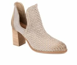 Flash Sale 🎉 Women's Journee Signature Kevona Side Slit Booties Stone 🥰 -Journee shop 2 746