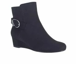 Best Pirce 💯 Women's Impo Gabriana Wedge Booties Black 🎉 -Journee shop 2 754