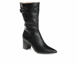 Flash Sale 😉 Women's Journee Collection Wilo Wide Calf Mid 🥾 Boots Black 🥰 -Journee shop 2 768