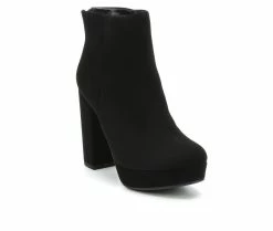 Best Pirce 😀 Women's Y-Not Meeting Platform Booties Black ✔️ -Journee shop 2 8