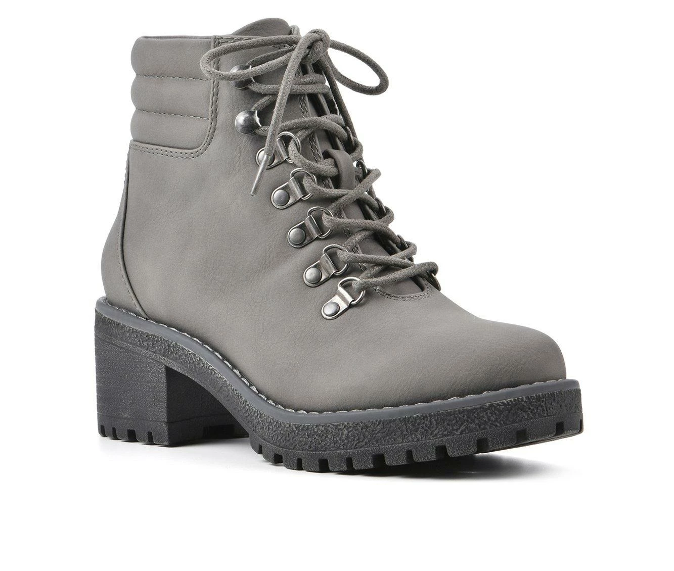 Flash Sale π Women's Cliffs By White Mountain Bryce Lace Up Heeled Booties Grey Nubuck π 3 Flash Sale π Women's Cliffs By White Mountain Bryce Lace Up Heeled Booties Grey Nubuck π - Image 3