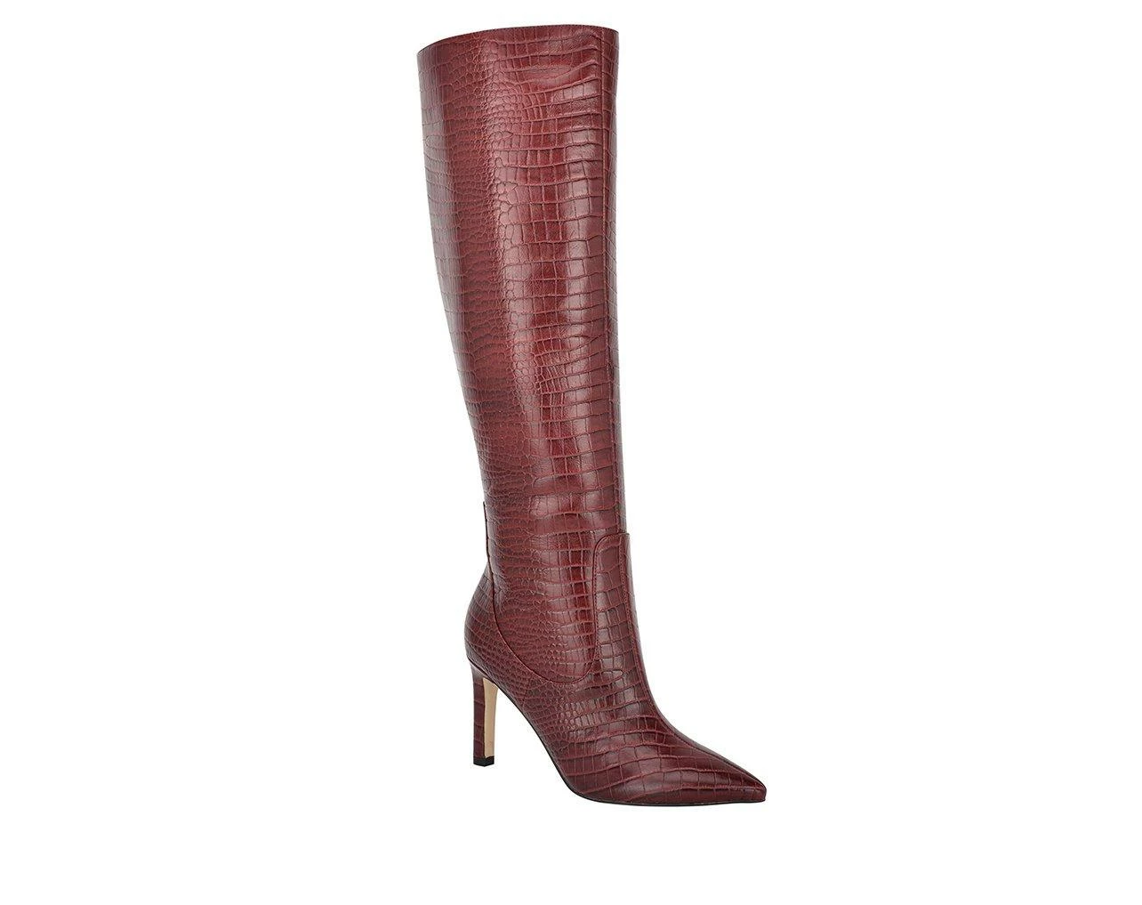 Cheapest β¨ Women's Nine West Maxim Stiletto Knee High π₯Ύ Boots Red Croco Lea π 3 Cheapest β¨ Women's Nine West Maxim Stiletto Knee High π₯Ύ Boots Red Croco Lea π - Image 3