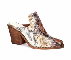 Cheapest 😉 Women's Chinese Laundry Springfield Mule 👠 Heels Yellow/Dk Brown 😉 -Journee shop 2 852