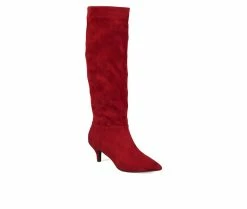 Best Sale 😉 Women's Journee Collection Vellia Extra Wide Calf Knee High 🥾 Boots Wine ⌛ -Journee shop 2 853