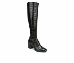 Hot Sale ๐ Women's Franco Sarto Tribute Knee High ๐ฅพ Boots Black Croco ๐ 8 Hot Sale ๐ Women's Franco Sarto Tribute Knee High ๐ฅพ Boots Black Croco ๐ -Journee shop 2 860