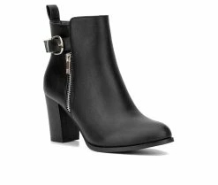 Outlet 🔔 Women's New York And Company Angie 2 Heeled Booties Black ✨ -Journee shop 2 89