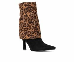Hot Sale 🌟 Women's New York And Company Kalissa Knee High 🥾 Boots Brown Comb 🔥 -Journee shop 2 930