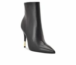 Brand new ⌛ Women's Nine West Bolana Heeled Booties Black Leather 👏 -Journee shop 2 942