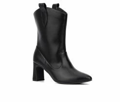 Coupon 🧨 Women's Fashion To Figure Iliana WC Heeled Ankle Booties Black Wide ⭐ -Journee shop 2 948