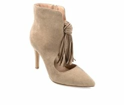 Flash Sale 🥰 Women's Journee Collection Cameron Heeled Booties Beige 🤩 -Journee shop 2 959