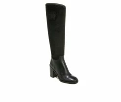 Best deal 🥰 Women's Franco Sarto Rivet Tall Knee High Heeled 🥾 Boots Black 💯 -Journee shop 2 963