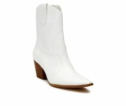 Hot Sale ❤️ Women's Coconuts By Matisse Bambi Cowboy 🥾 Boots White 🤩 -Journee shop 2 989