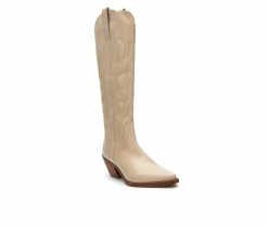 Best deal 🔥 Women's Coconuts By Matisse Agency Cowboy 🥾 Boots Ivory ⌛ -Journee shop 2 994