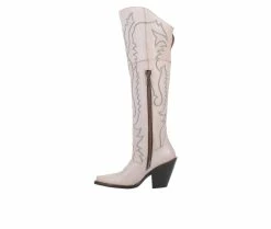 Top 10 🥰 Women's Dan Post Loverly Over The Knee Western 🥾 Boots White 🧨 -Journee shop 3 1001