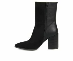 Coupon 🤩 Women's Journee Collection Sharlie Mid 🥾 Boots Black 🧨 -Journee shop 3 106