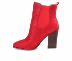 Wholesale β€οΈ Women's Journee Collection Maxxie Chelsea Booties Red π 9 Wholesale β€οΈ Women's Journee Collection Maxxie Chelsea Booties Red π -Journee shop 3 109