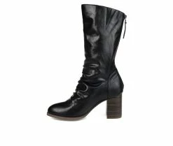 New 😀 Women's Journee Collection Sequoia Mid 🥾 Boots Black 😀 -Journee shop 3 114