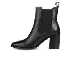 Flash Sale ⭐ Women's Journee Signature Rowann Heeled Chelsea Booties Black ⭐ -Journee shop 3 125