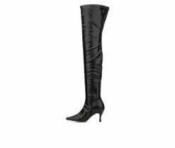 Cheapest ✨ Women's Gabrielle Union Tall Celia Boot Over The Knee 🥾 Boots Black 🧨 -Journee shop 3 129