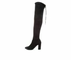 Best Pirce 😀 Women's Delicious Snivy Over-The-Knee 🥾 Boots Black ❤️ -Journee shop 3 14