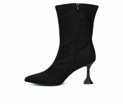 Buy ✨ Women's Fashion To Figure Kia Heeled Booties Black Wide 🌟 -Journee shop 3 153