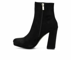 Deals ❤️ Women's New York And Company Fran Heeled Booties Black 🛒 -Journee shop 3 157