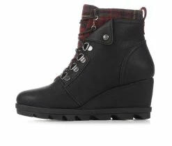 Hot Sale 👏 Women's Sugar Highness Wedge Booties Black 🎉 -Journee shop 3 19