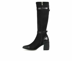 Best Sale 😉 Women's Journee Collection Gaibree Wide Calf Knee High 🥾 Boots Black 😀 -Journee shop 3 199
