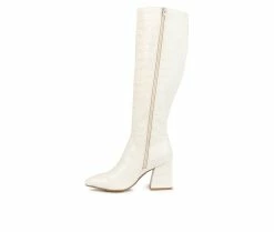 Top 10 ⌛ Women's Journee Collection Landree Wide Calf Knee High 🥾 Boots Bone 🔔 -Journee shop 3 205