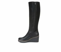 Flash Sale 👍 Women's Soul Naturalizer Approve Knee High Wedge 🥾 Boots Black 🥰 -Journee shop 3 232