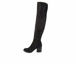 Best Sale ⌛ Women's Journee Collection Sana Over-The-Knee 🥾 Boots Black 🌟 -Journee shop 3 247